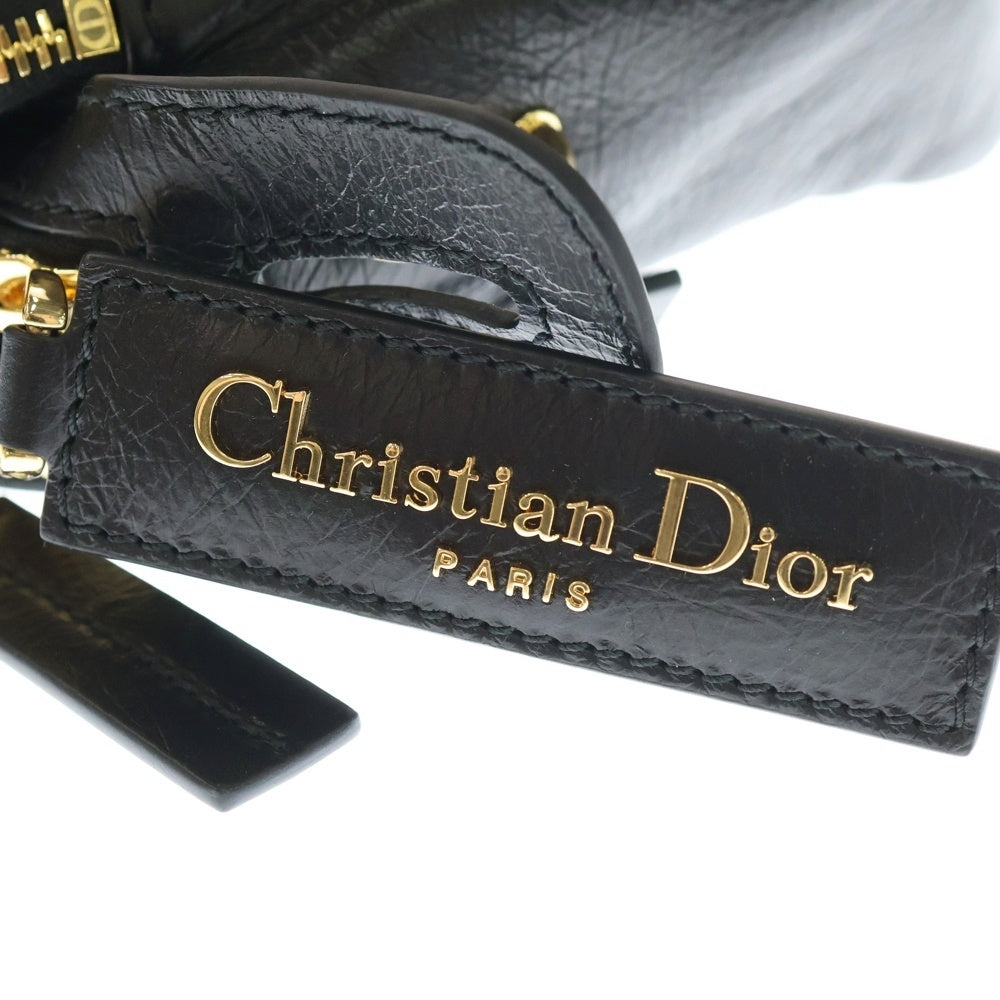 Christian Dior(クリスチャンディオール) グランドツアー ボウリングバッグ 2WAY ハンドバッグ ショルダーバッグ スモール ブラック レザー