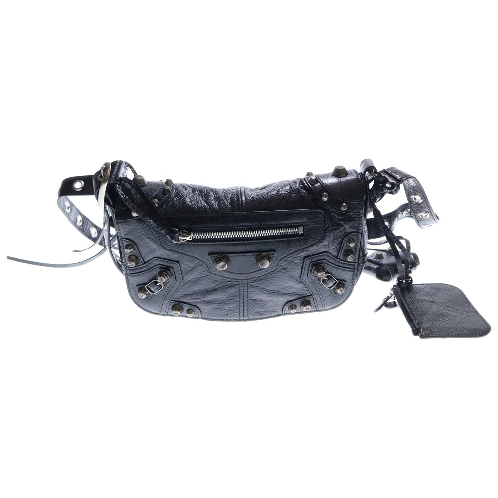 BALENCIAGA(バレンシアガ) ル カゴールXS ショルダーバッグ ミニバッグ ブラック レザー 719082 シルバー金具