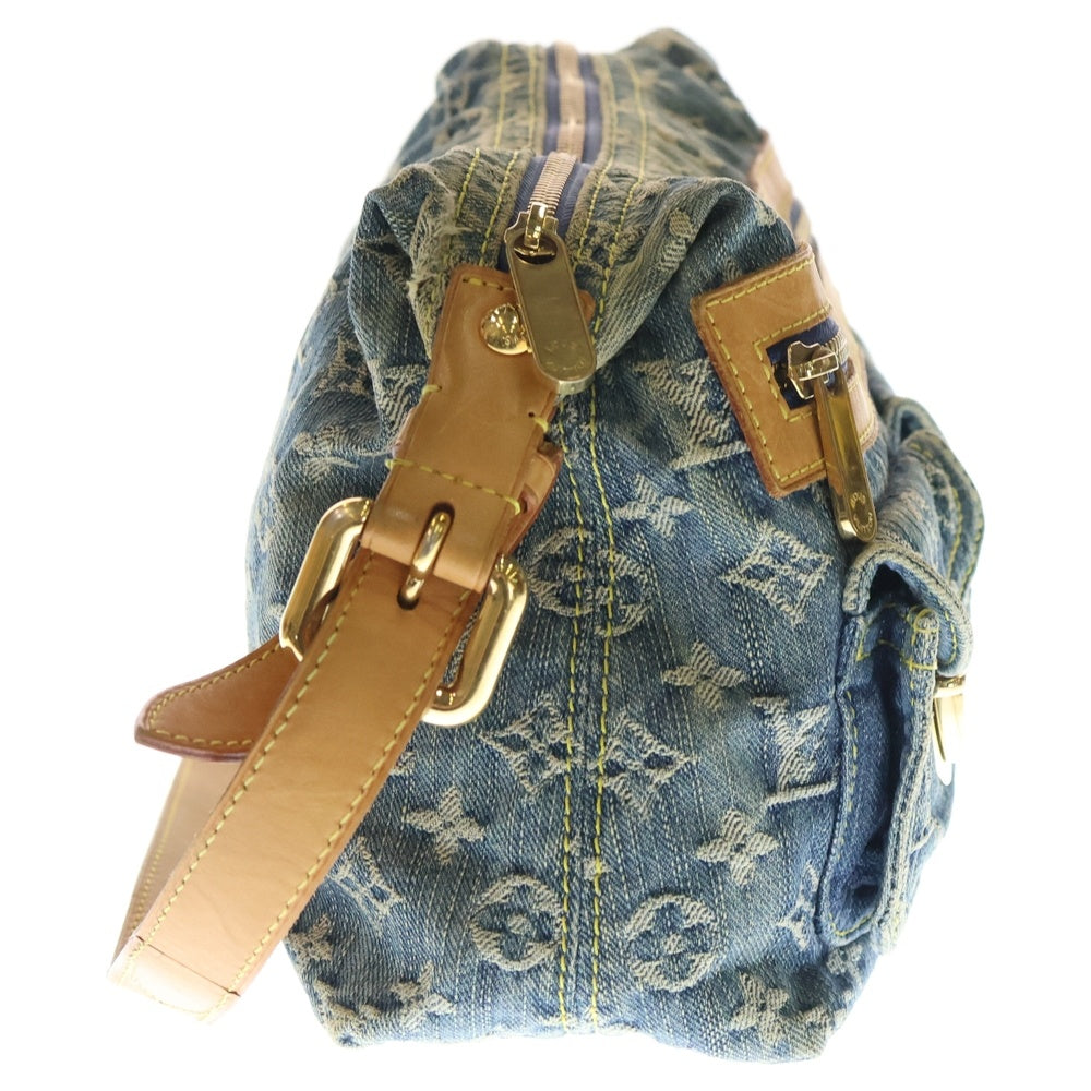 LOUIS VUITTON(ルイヴィトン) モノグラムデニム バギーPM ショルダーバッグ ブラウン×インディゴブルー デニム×レザー M95049 ゴールド金具