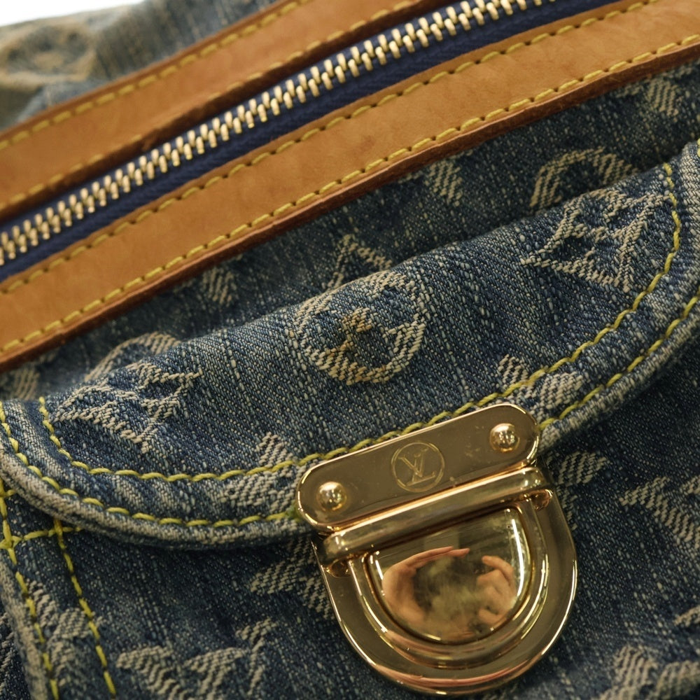 LOUIS VUITTON(ルイヴィトン) モノグラムデニム バギーPM ショルダーバッグ ブラウン×インディゴブルー デニム×レザー M95049 ゴールド金具