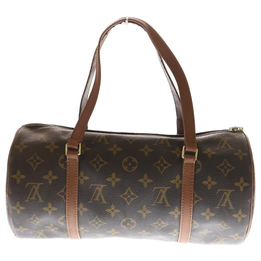 LOUIS VUITTON(ルイヴィトン) モノグラム パピヨン30 ミニボストンバッグ ハンドバッグ ブラウン レザー×PVC M51385 ゴールド金具