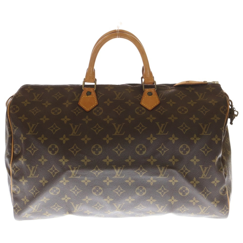 LOUIS VUITTON(ルイヴィトン) スピーディ40 モノグラム PVC レザー ハンド ボストンバッグ ゴールド金具 ブラウン M41522