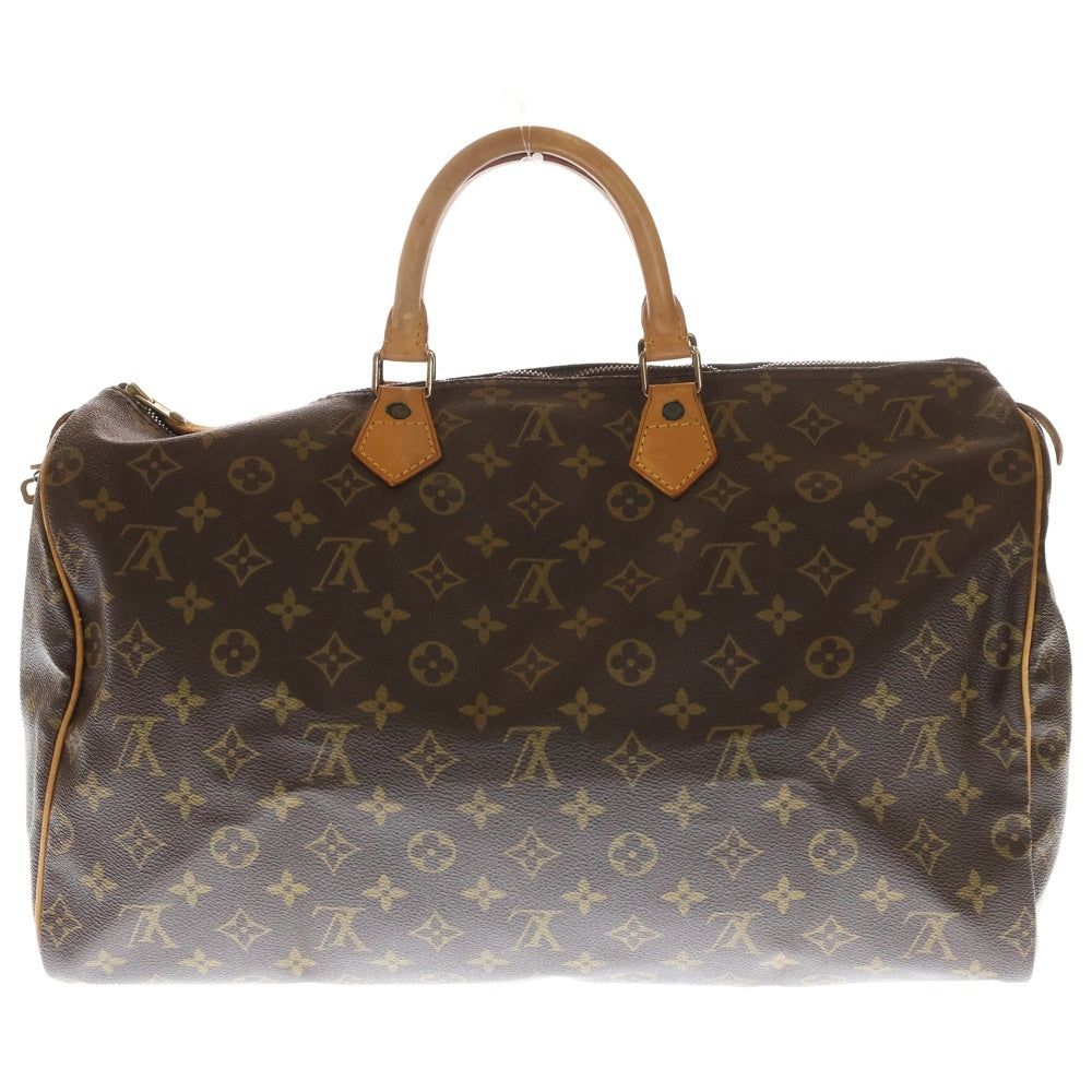 LOUIS VUITTON(ルイヴィトン) スピーディ40 モノグラム PVC レザー ハンド ボストンバッグ ゴールド金具 ブラウン M41522