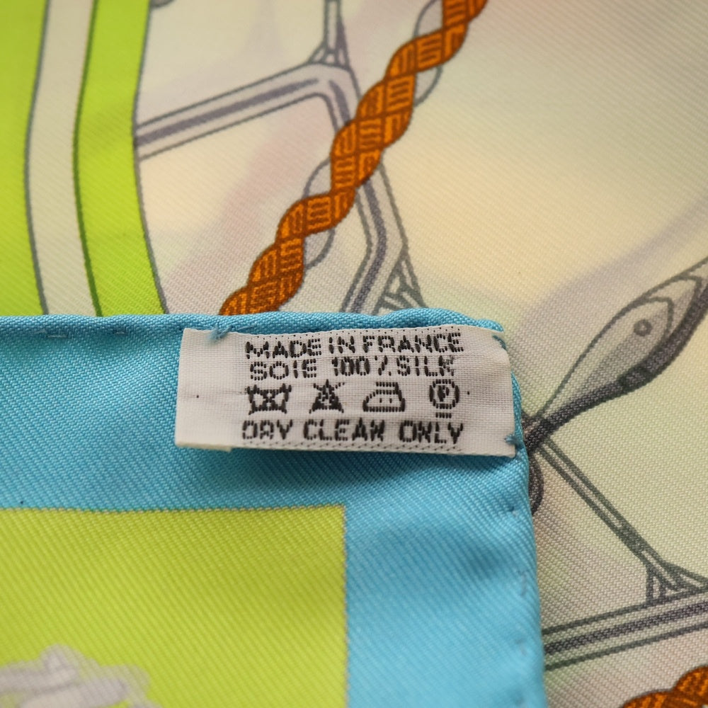 HERMES(エルメス) カレ90 SPIN NAKERS マルチカラー シルクスカーフ