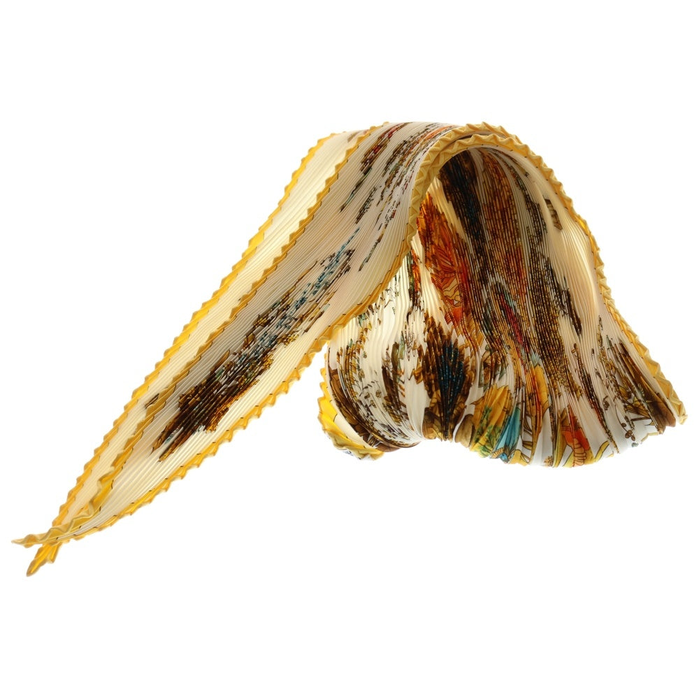 HERMES(エルメス) プリーツカレ 90 イエロー シルクスカーフ