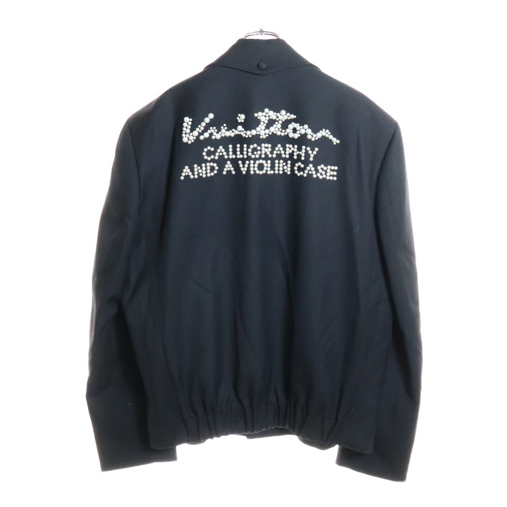 LOUIS VUITTON(ルイヴィトン) 24SS パールバックロゴ エンベリッシュドウールブルゾンジャケット ブラック RM241M FSC HQB31E
