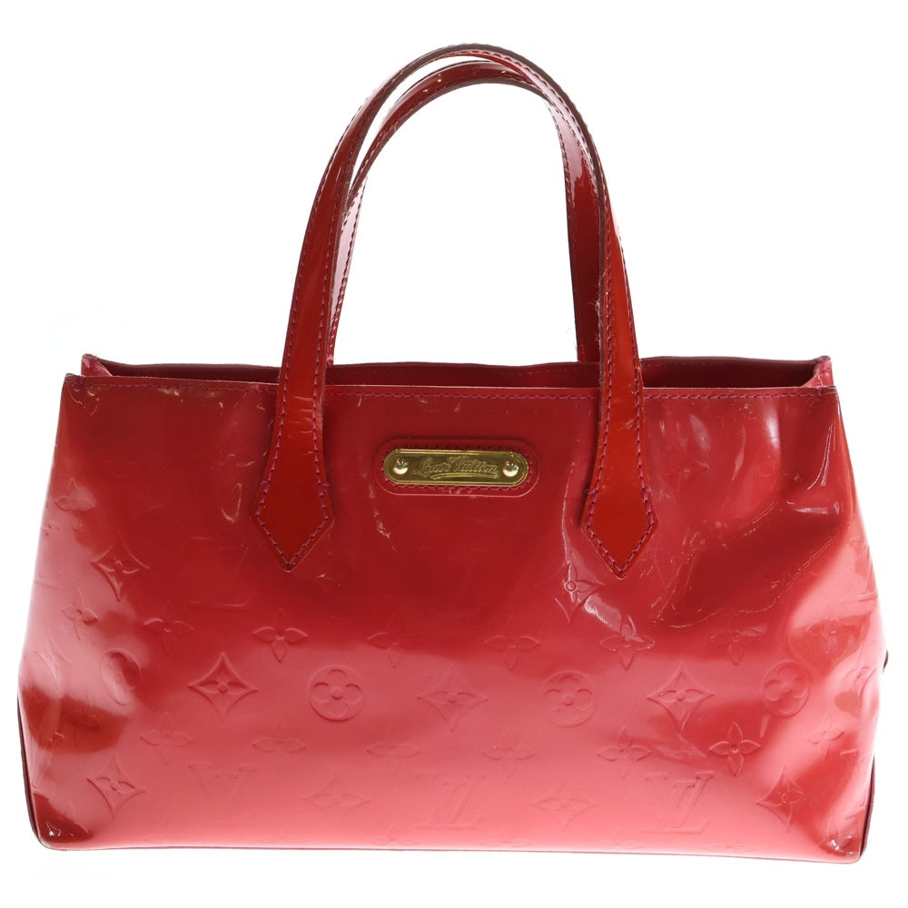 LOUIS VUITTON(ルイヴィトン) モノグラム・ヴェルニ ウィルシャーPM ポムダムール ハンドバッグ ミニバッグ レッド エナメル M93642 ゴールド金具 レディース