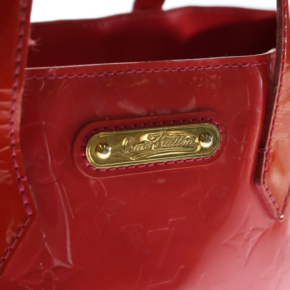 LOUIS VUITTON(ルイヴィトン) モノグラム・ヴェルニ ウィルシャーPM ポムダムール ハンドバッグ ミニバッグ レッド エナメル M93642 ゴールド金具 レディース