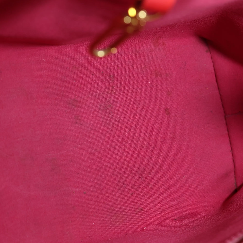 LOUIS VUITTON(ルイヴィトン) モノグラム・ヴェルニ ウィルシャーPM ポムダムール ハンドバッグ ミニバッグ レッド エナメル M93642 ゴールド金具 レディース