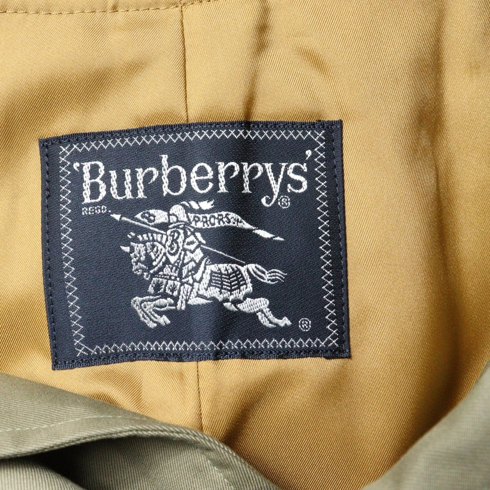 BURBERRY(バーバリー) 裏地ノバチェック柄 ライナー付き コットン ラグランスリーブ ステンカラーコート カーキ/ベージュ