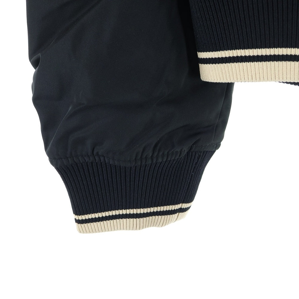 DRIES VAN NOTEN(ドリスヴァンノッテン) バックジップデザイン ジップアップ 中綿 ボンバージャケット ブルゾン ブラック