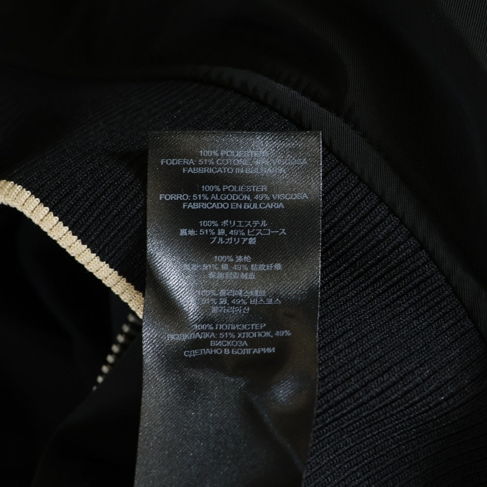 DRIES VAN NOTEN(ドリスヴァンノッテン) バックジップデザイン ジップアップ 中綿 ボンバージャケット ブルゾン ブラック