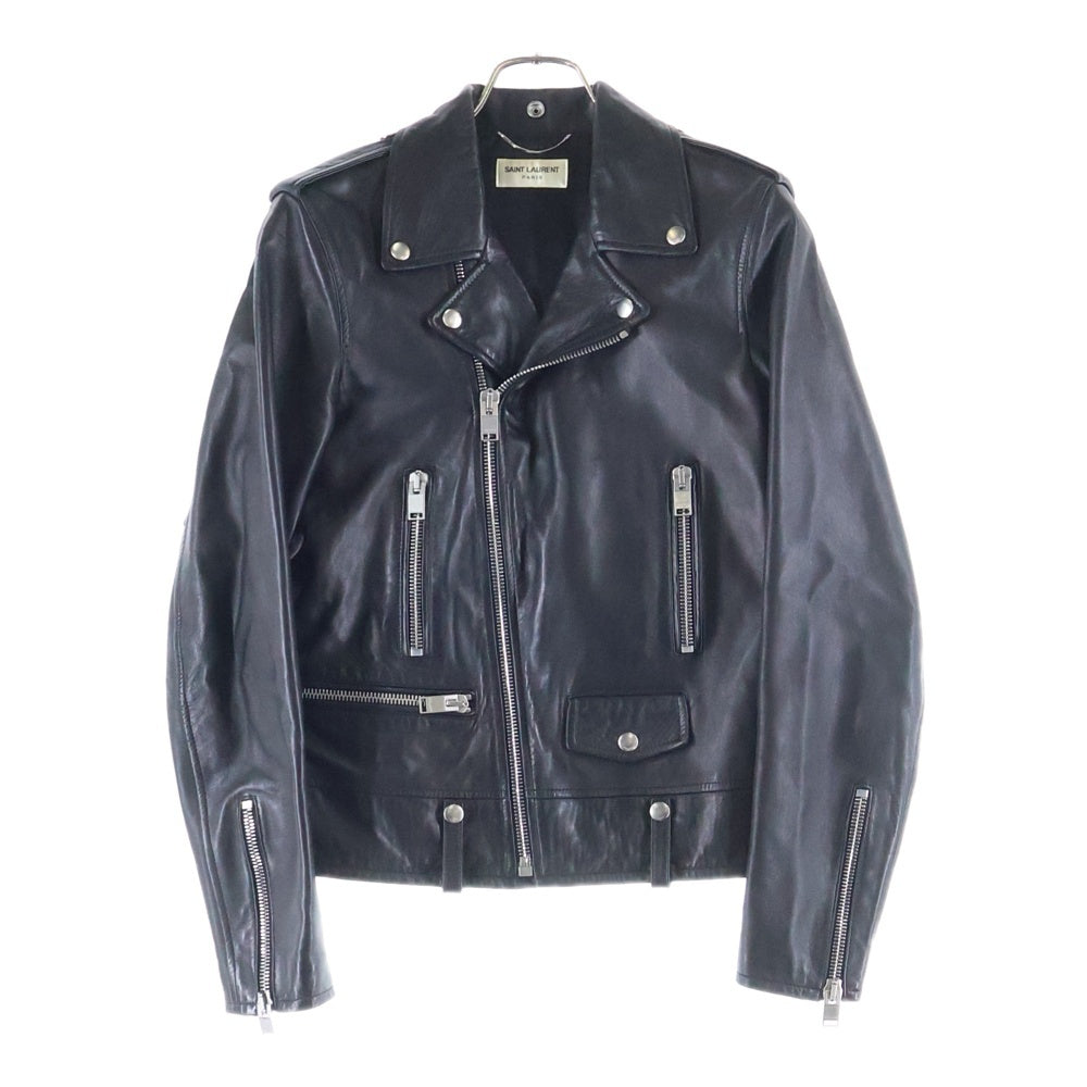 SAINT LAURENT PARIS(サンローランパリ) 15AW L01 CLASSIC MOTORCYCLE LEATHER RIDERS JACKET クラシックモーターサイクル ライダースジャケット レザー ブラック 397290 Y5YA1