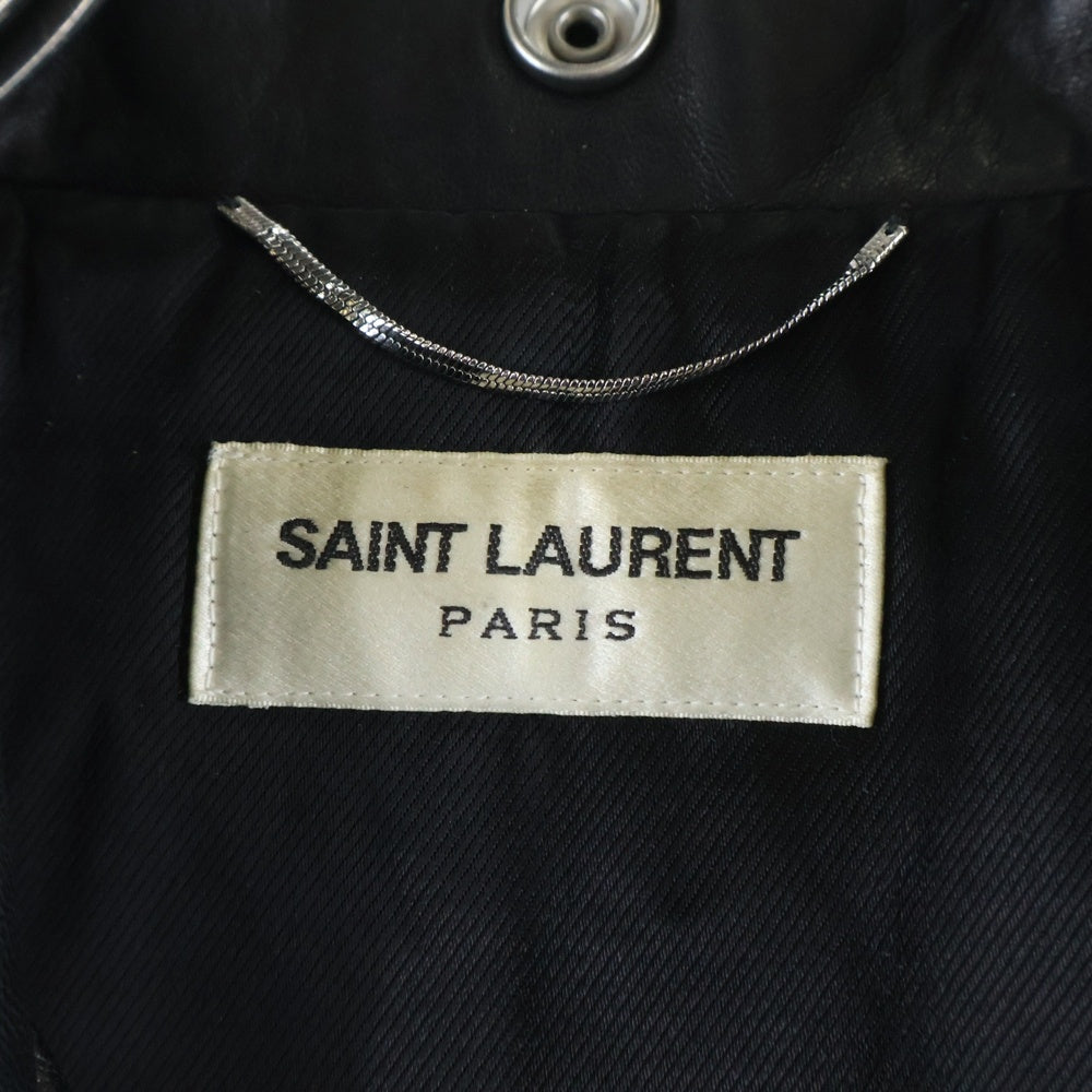 SAINT LAURENT PARIS(サンローランパリ) 15AW L01 CLASSIC MOTORCYCLE LEATHER RIDERS JACKET クラシックモーターサイクル ライダースジャケット レザー ブラック 397290 Y5YA1