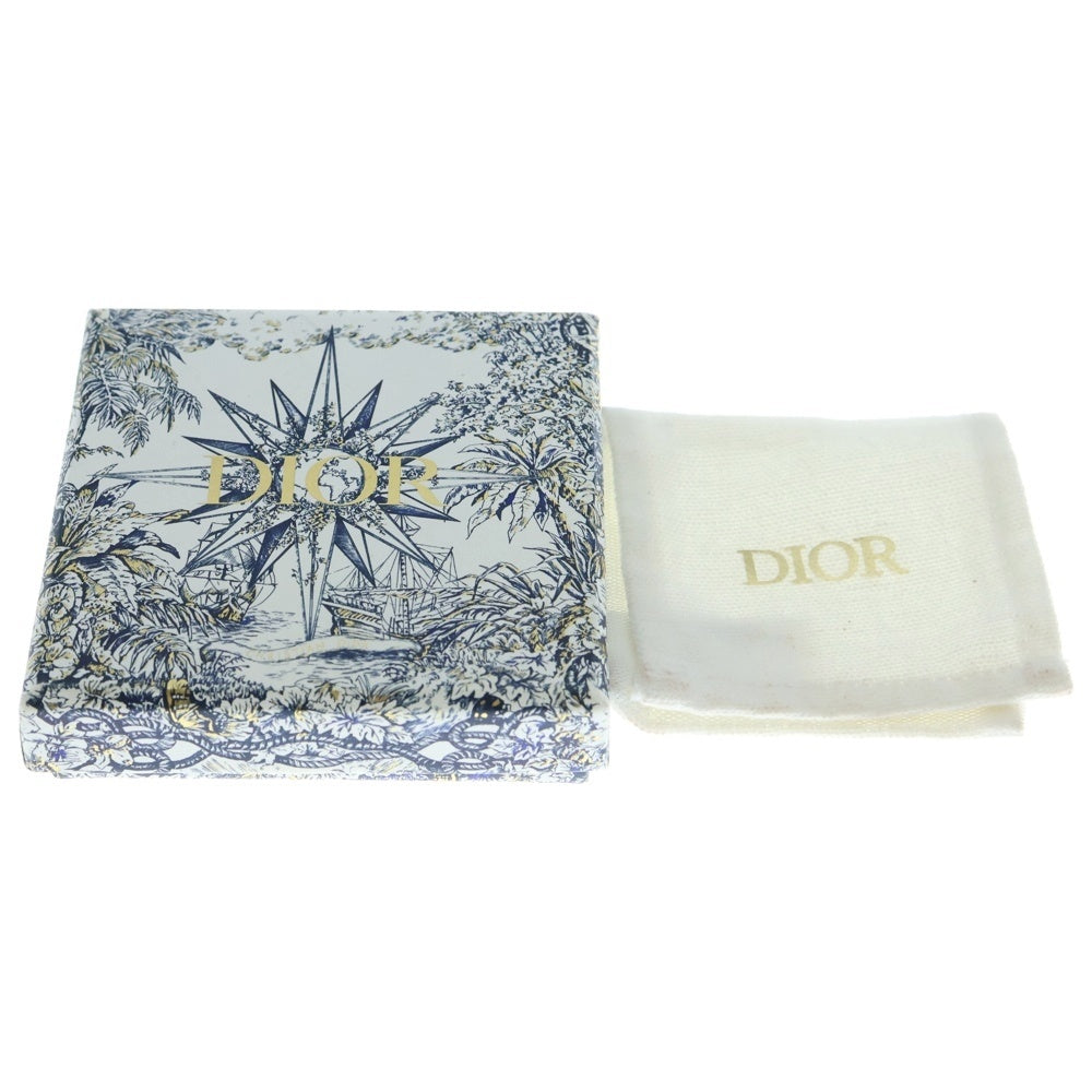 Christian Dior(クリスチャンディオール) CDロゴラインストーン スターダブルネックレス ペンダント チェーン ゴールド GP レディース