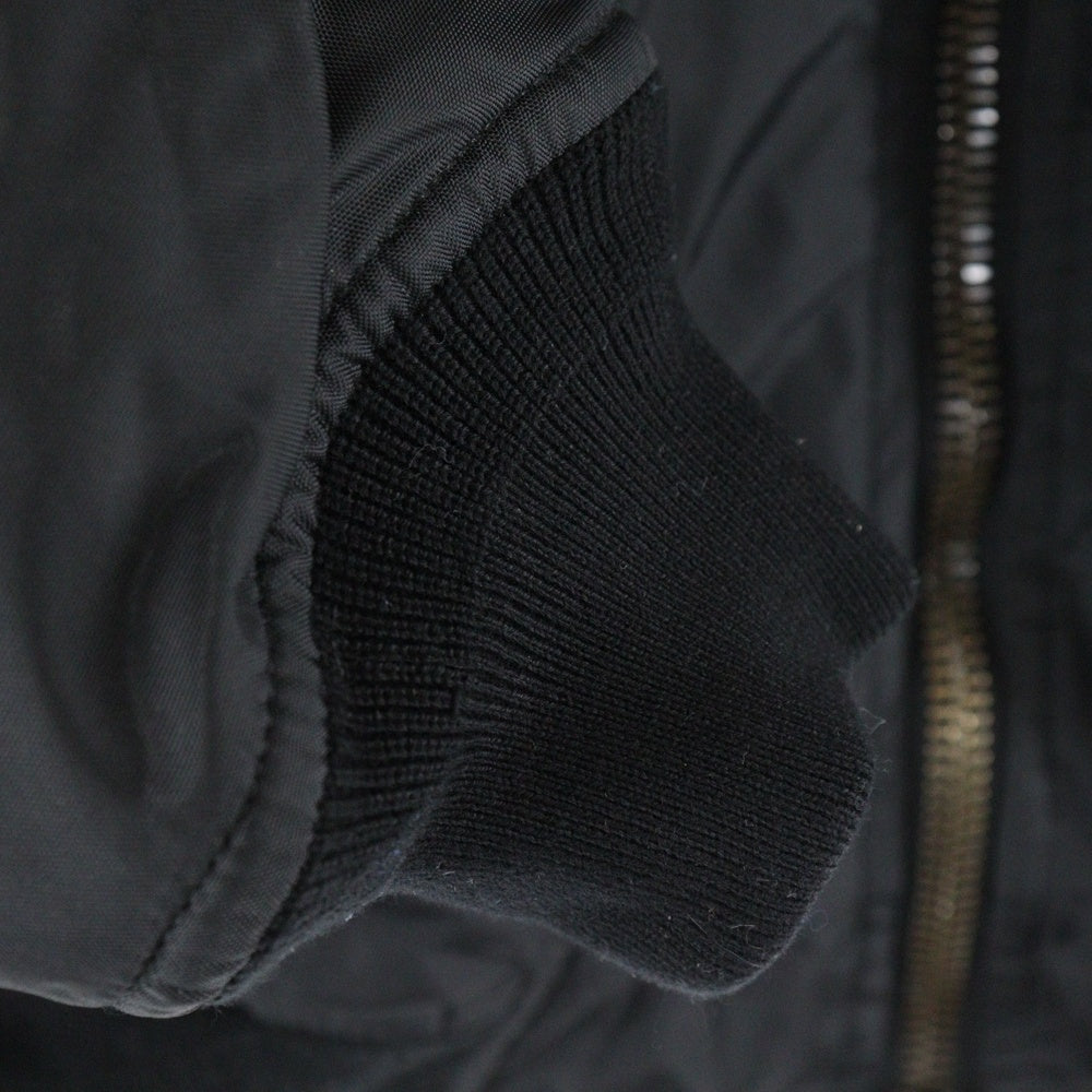 BALENCIAGA(バレンシアガ) 25AW Large fit Bomber Jacket MA-1 ラージフィットボンバージャケット ワッペン付ナイロンブルゾン ブラック 839101 T0004