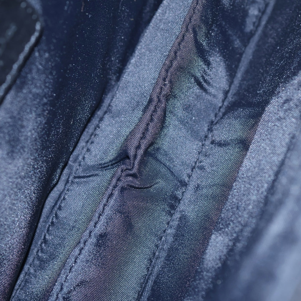 DIOR(ディオール) サドル ショルダーバッグ ネイビー レザー×キャンバス シルバー金具 レディース