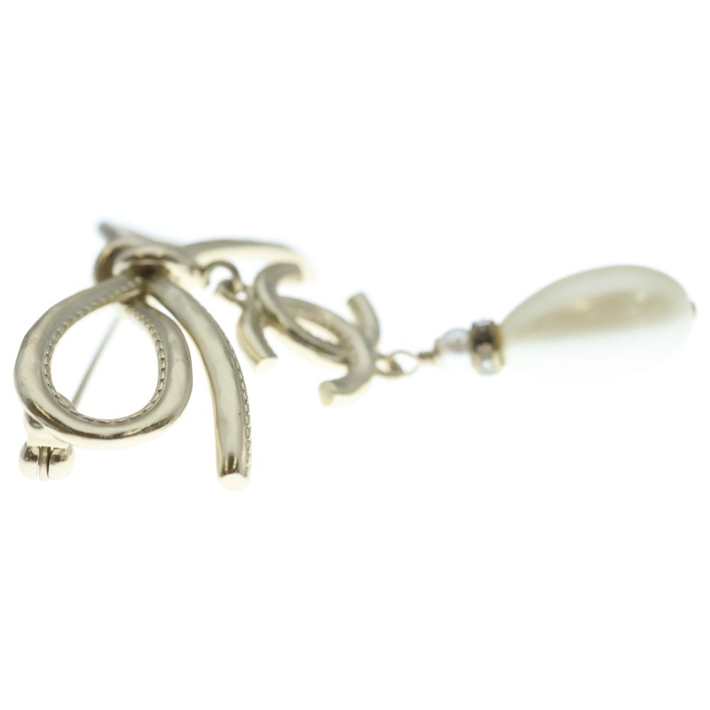 CHANEL(シャネル) ココマーク リボンブローチ ゴールド GP A22S アクセサリー レディース