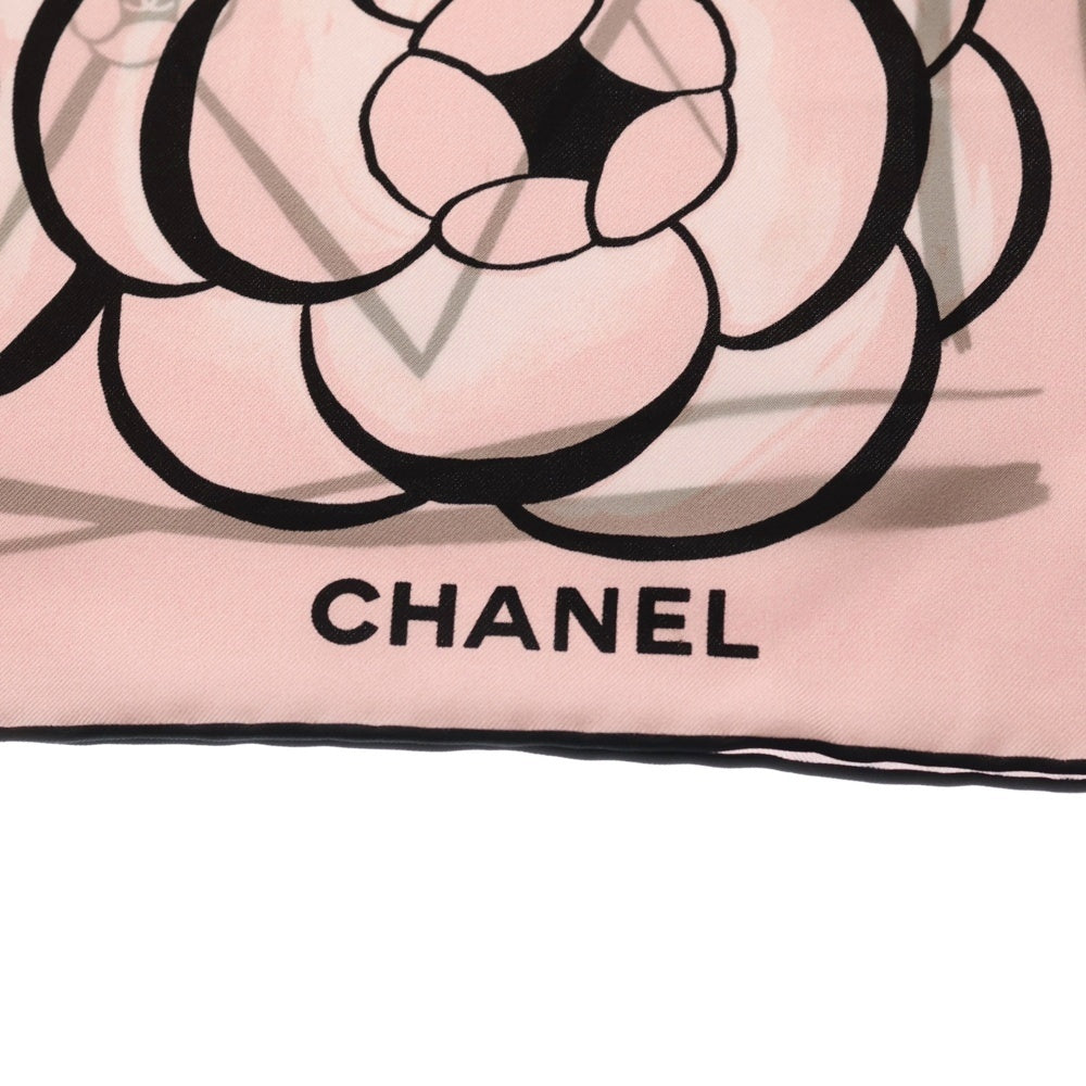 CHANEL(シャネル) カメリア スカーフ ピンク シルク レディース