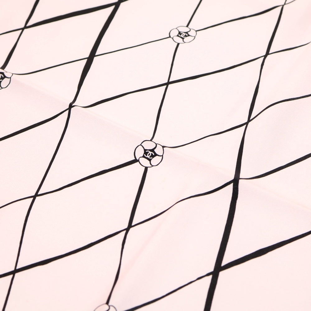 CHANEL(シャネル) カメリア スカーフ ピンク シルク レディース