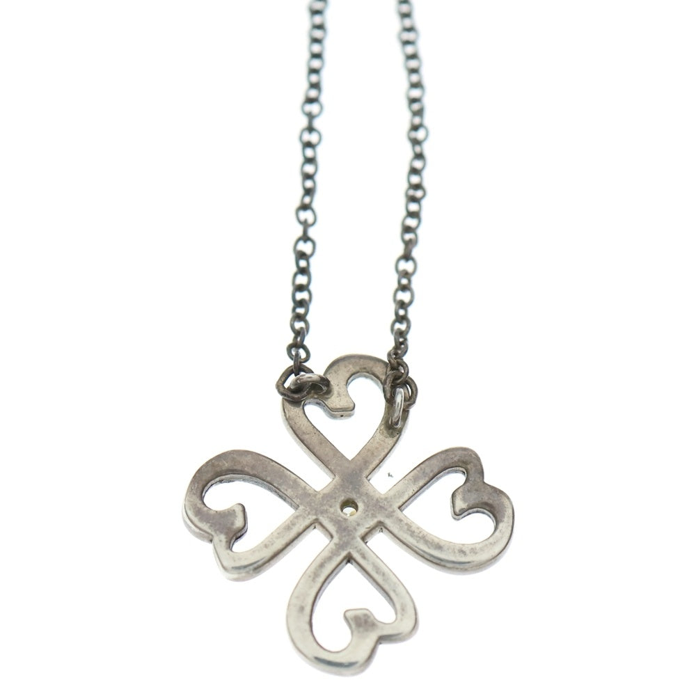 TIFFANY & Co.(ティファニー) ラビングハート クローバー ダイヤネックレス Ag925 シルバー アクセサリー レディース