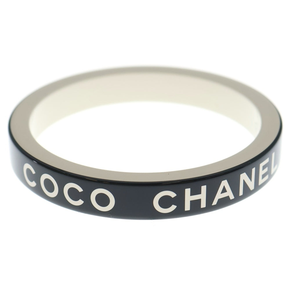 CHANEL(シャネル) COCO バングル ブレスレット ブラック×ホワイト プラスチック レディース