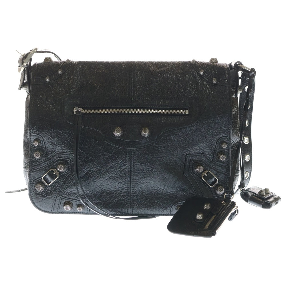BALENCIAGA(バレンシアガ) ルカゴール ショルダーバッグ ブラック ラムスキン シルバー金具 719093 レディース