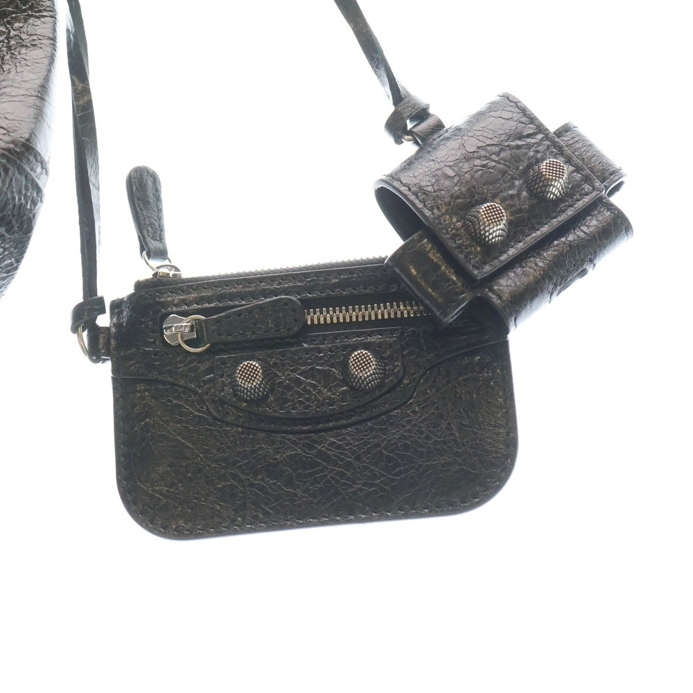 BALENCIAGA(バレンシアガ) ルカゴール ショルダーバッグ ブラック ラムスキン シルバー金具 719093 レディース