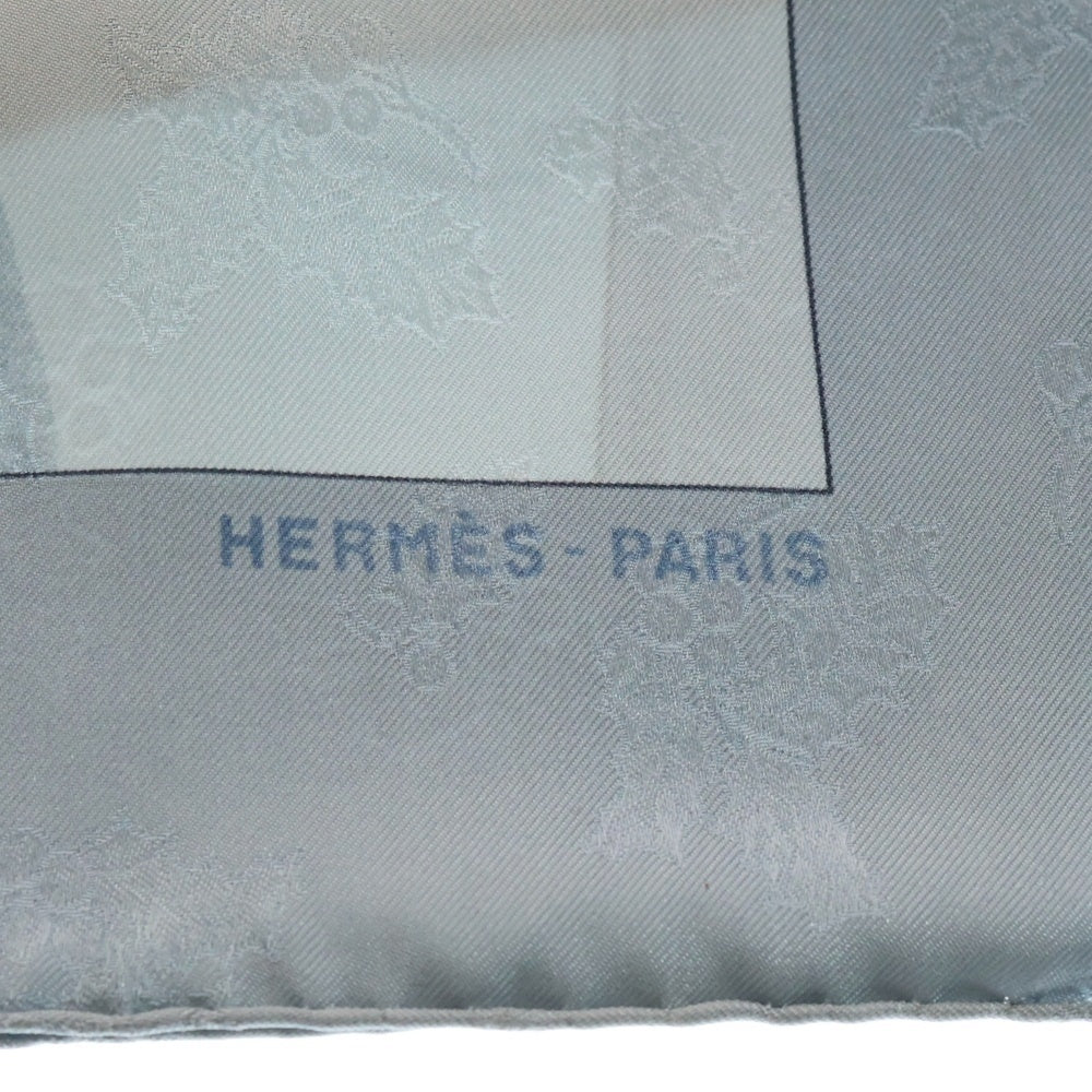 HERMES(エルメス) カレ90 去年の雪 シルクスカーフ ライトブルー レディース