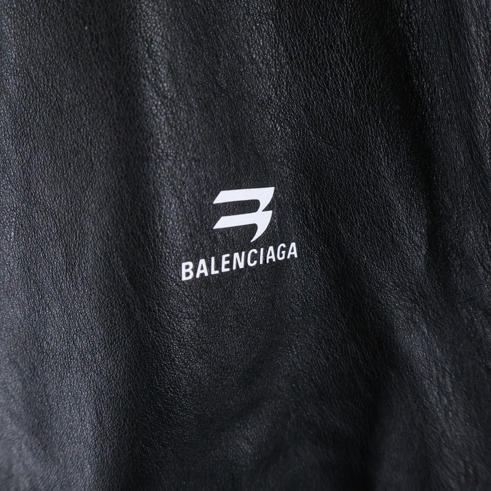 BALENCIAGA(バレンシアガ) SPORTY B シアリングレザージャケット ブラック 770600 TLS01
