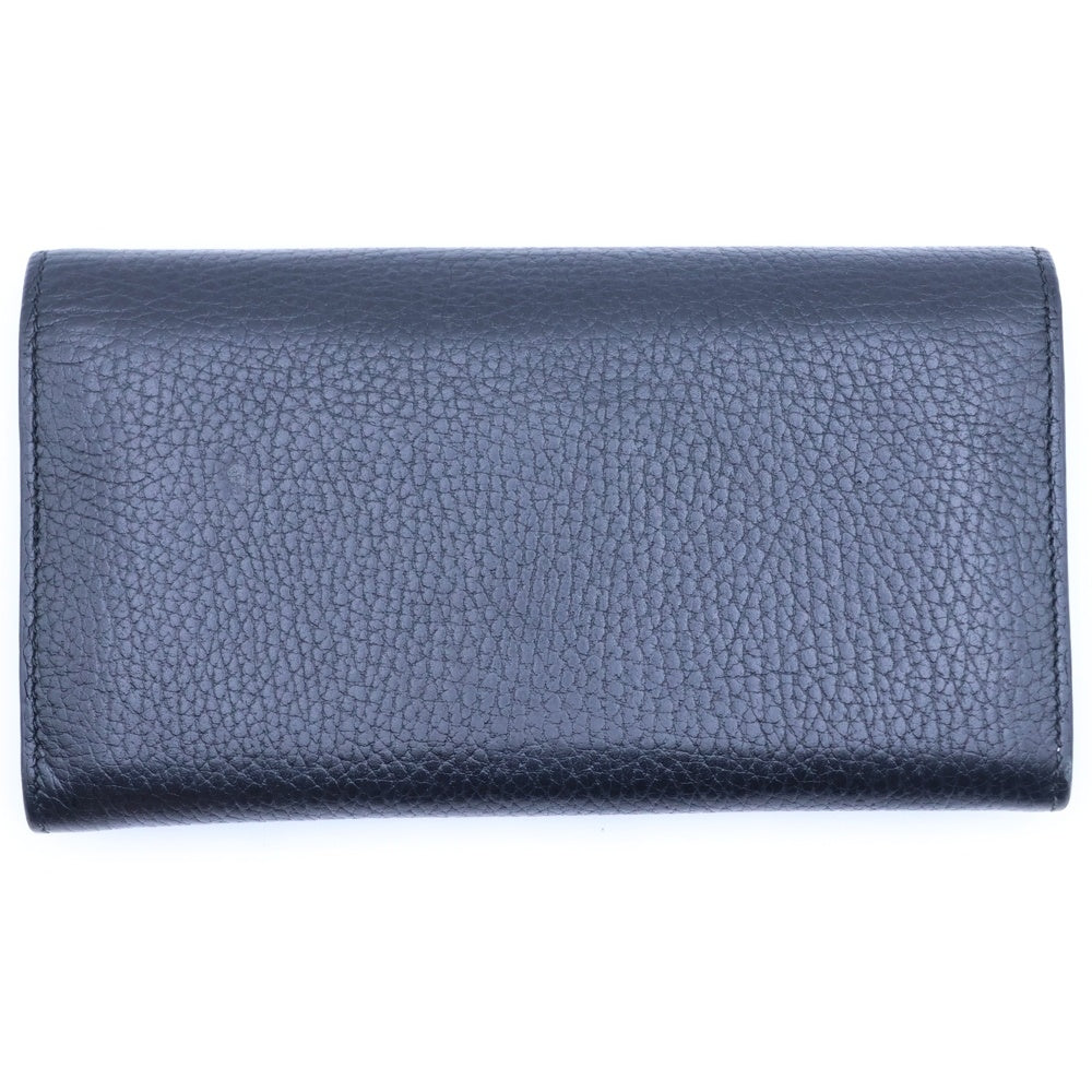 GUCCI(グッチ) インターロッキングG 長財布 ロングウォレット カードケース ブラック レザー 598166 ゴールド金具