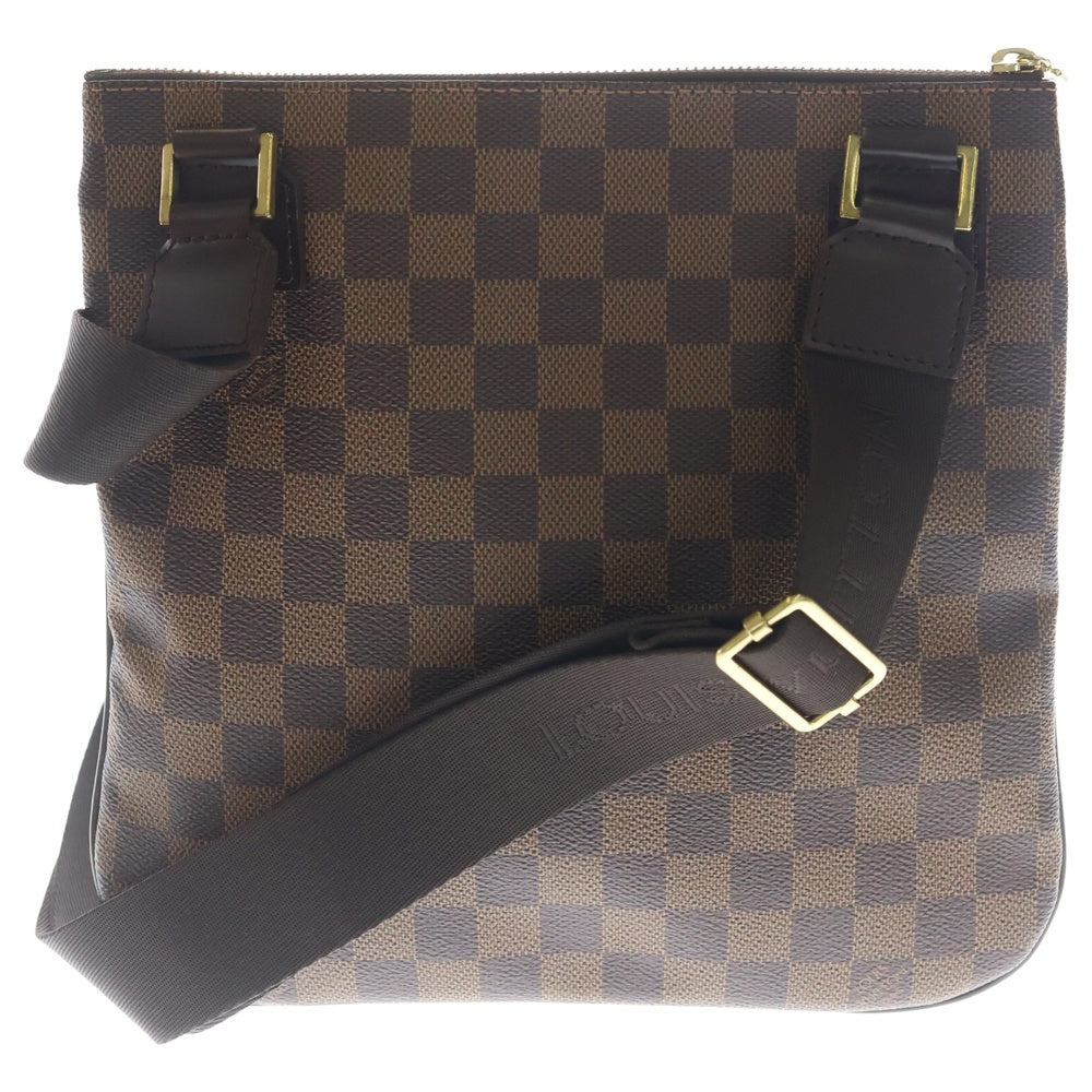 LOUIS VUITTON(ルイヴィトン) ダミエ ボスフォール ショルダーバッグ メッセンジャーバッグ ブラウン レザー×PVC N51111 ゴールド金具
