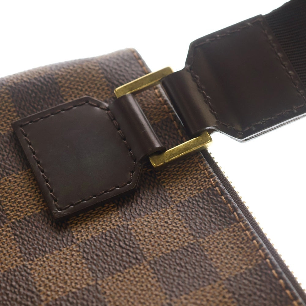 LOUIS VUITTON(ルイヴィトン) ダミエ ボスフォール ショルダーバッグ メッセンジャーバッグ ブラウン レザー×PVC N51111 ゴールド金具