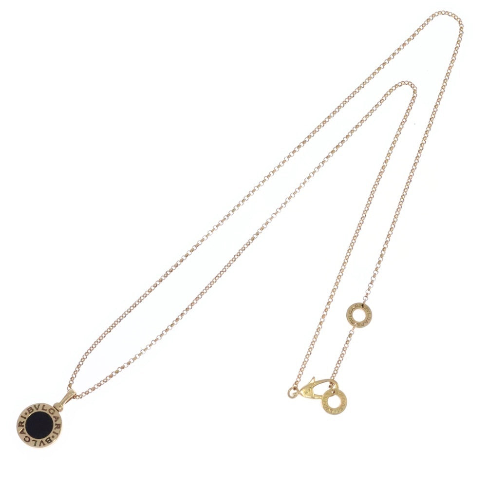 BVLGARI(ブルガリ) ブルガリブルガリ オニキス ネックレス Au750 K18 YG イエローゴールド ペンダント レディース