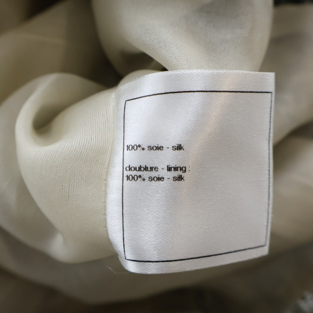 CHANEL(シャネル) 09P スプリングコレクション サテントリム ツイード ジップアップ ジャケット ホワイト/グレー レディース P34954