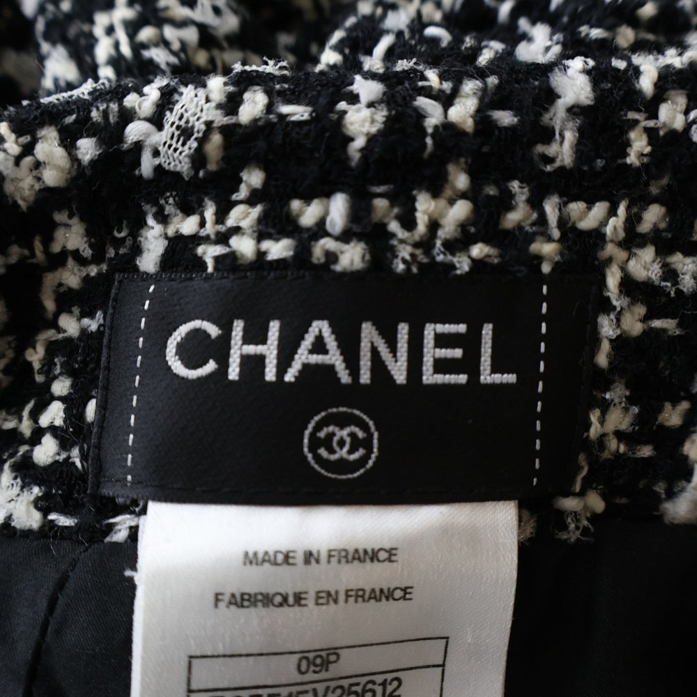 CHANEL(シャネル) 09P スプリングコレクション ツイード ミディアムスカート ブラック レディース P35515V25612