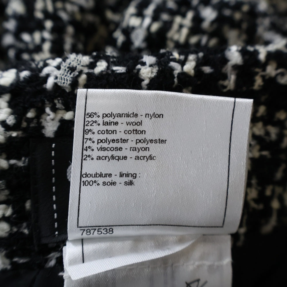 CHANEL(シャネル) 09P スプリングコレクション ツイード ミディアムスカート ブラック レディース P35515V25612