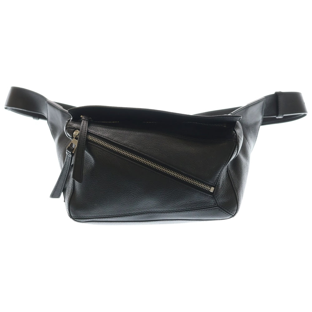 LOEWE(ロエベ) パズルバムバッグ スモール ショルダーバッグ ハンドバッグ ワンショルダーバッグ ブラック レザー シルバー金具