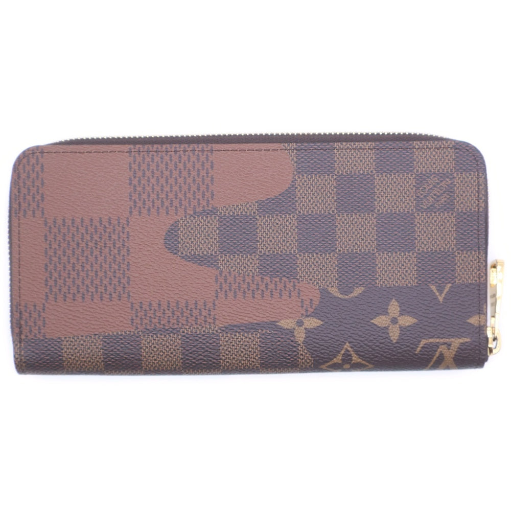 LOUIS VUITTON(ルイヴィトン) モノグラムランドスケープ ホリゾンタル ジッピーウォレット ロングウォレット カードケース 長財布 ブラウン レザー×PVC M26021 ゴールド金具 レディース