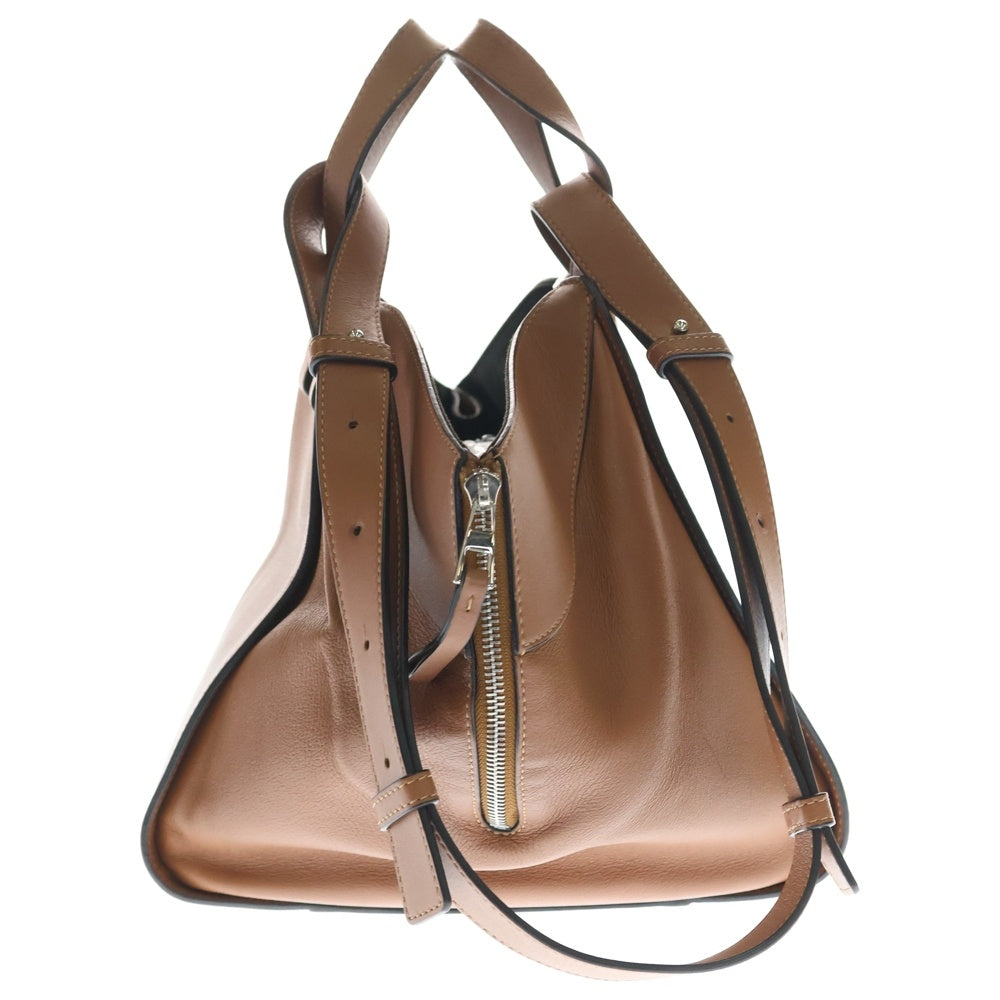 LOEWE(ロエベ) ハンモックバッグ スモール ショルダーバッグ ハンドバッグ ブラウン レザー シルバー金具 レディース