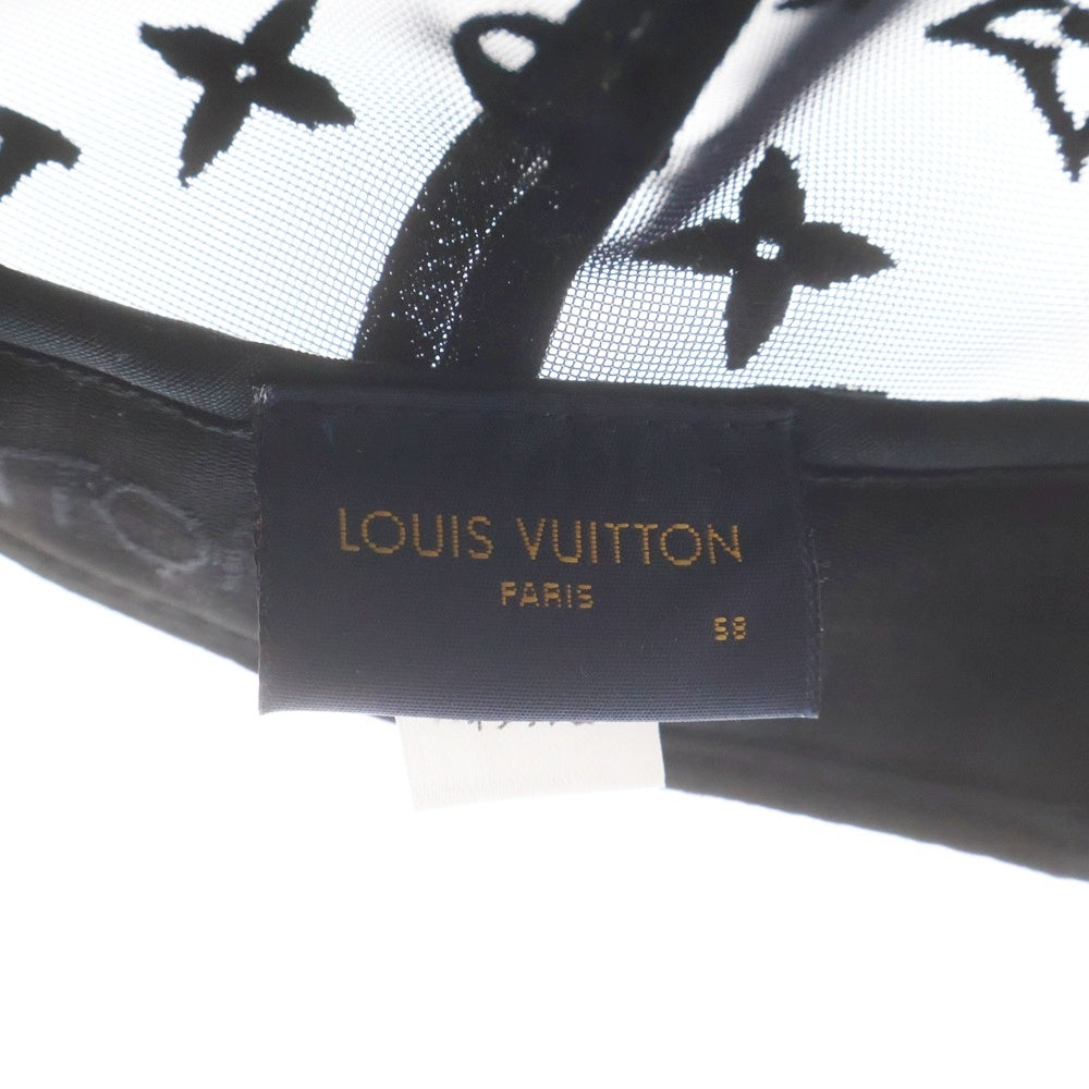 LOUIS VUITTON(ルイヴィトン) Tourist vs Purist フロッキープリント メッシュ ベースボールキャップ 帽子 ブラック MP3117