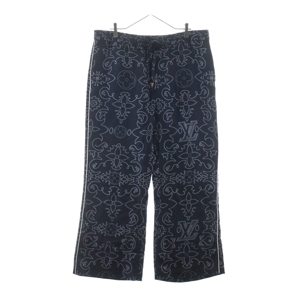LOUIS VUITTON(ルイヴィトン) 24AW モノグラムバンダナ総柄プリント シルクパンツ ネイビー RM242M MRR HRP80W