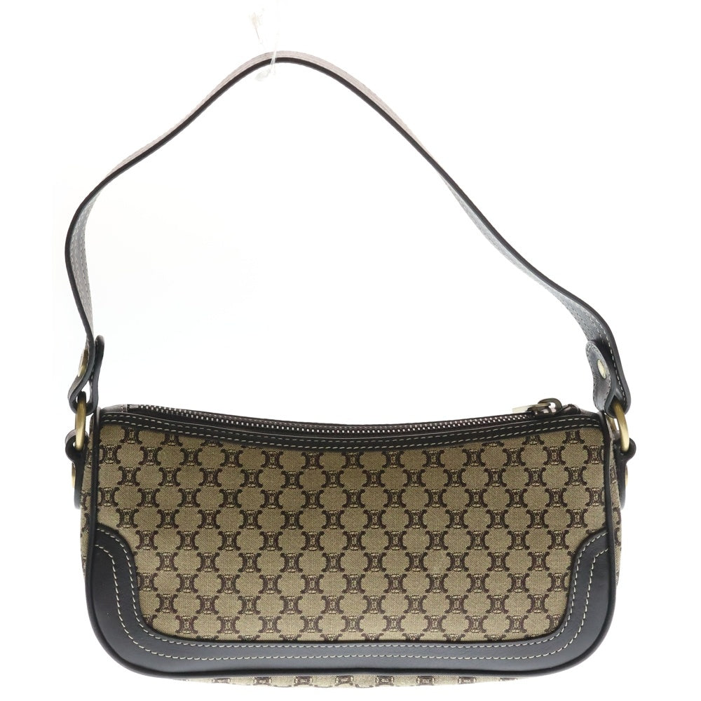 CELINE(セリーヌ) トリオンフ ワンショルダーバッグ ハンドバッグ ベージュ×ブラウン レザー×キャンバス ゴールド金具 レディース