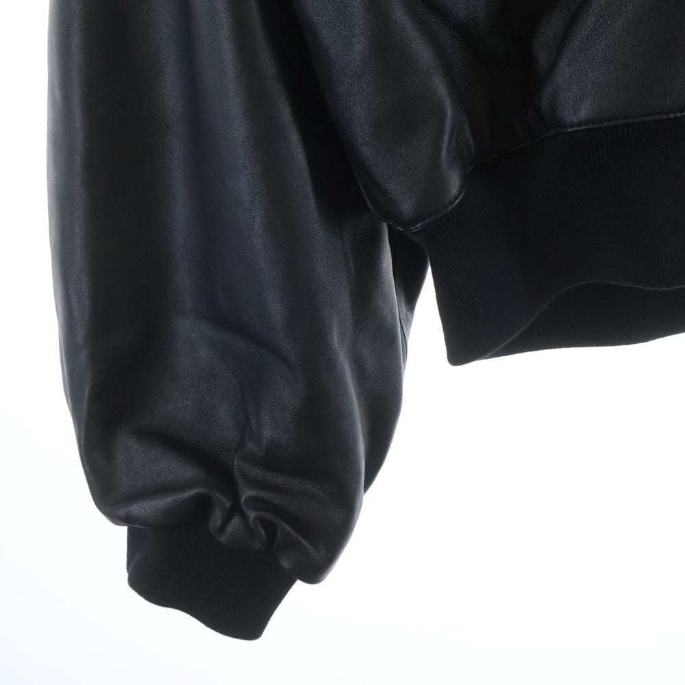 BALENCIAGA GOLF(バレンシアガゴルフ) Smooth Grainy Leather Blouson スムースレザーブルゾン ジャケット ブラック 850010 TSS02