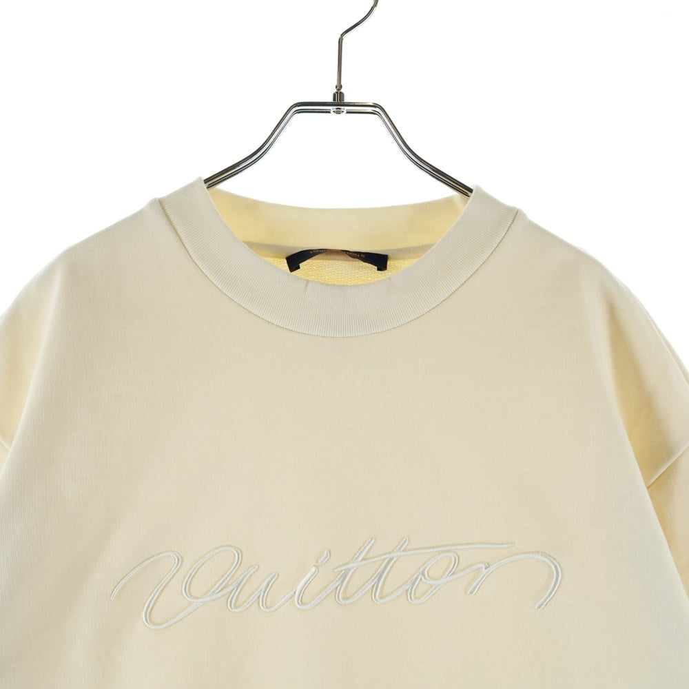 LOUIS VUITTON(ルイヴィトン) エンブロイダードコットンブレンドボンバー クルーネックスウェットトレーナー アイボリー L RM242MQ