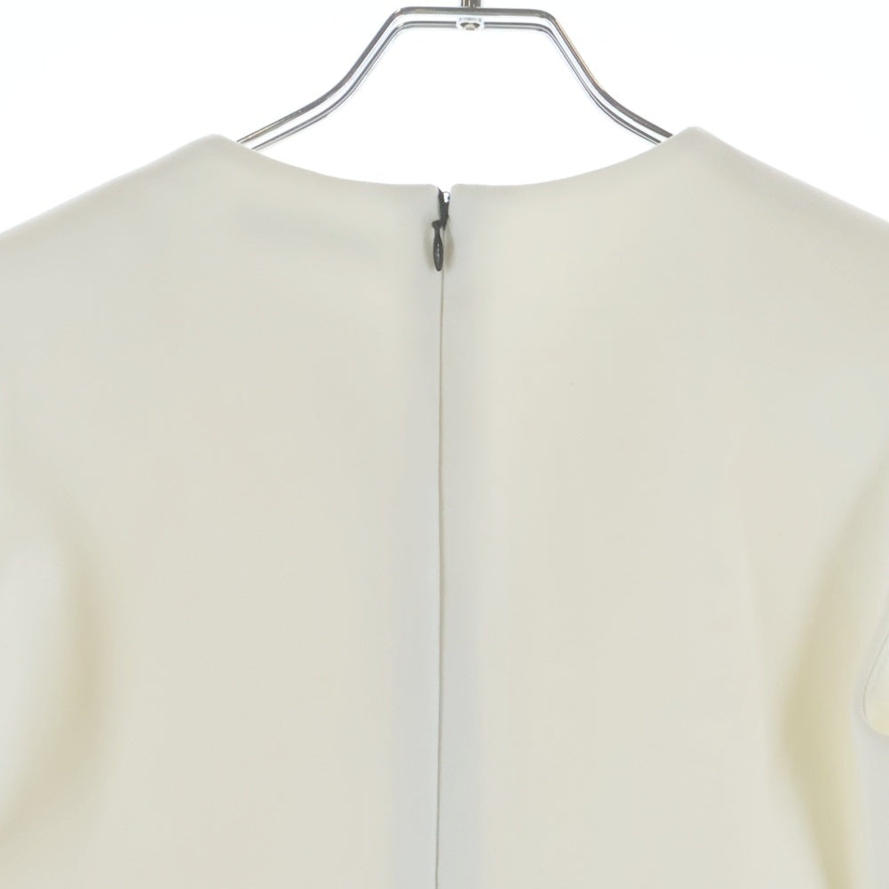 YOKO CHAN(ヨーコ チャン) パール装飾 ノースリーブ ミディアムワンピース ドレス ホワイト レディース