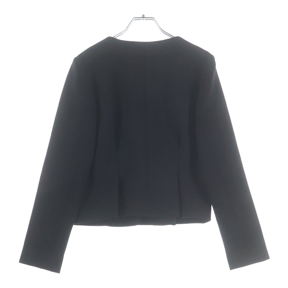 YOKO CHAN(ヨーコ チャン) パール装飾 ノーカラージャケット ブラック レディース