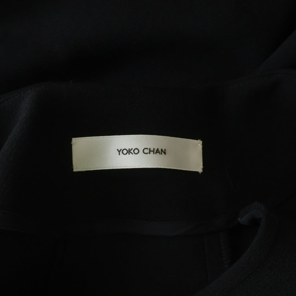 YOKO CHAN(ヨーコ チャン) バックパール装飾 ノースリーブ ミディアムワンピース ブラック レディース