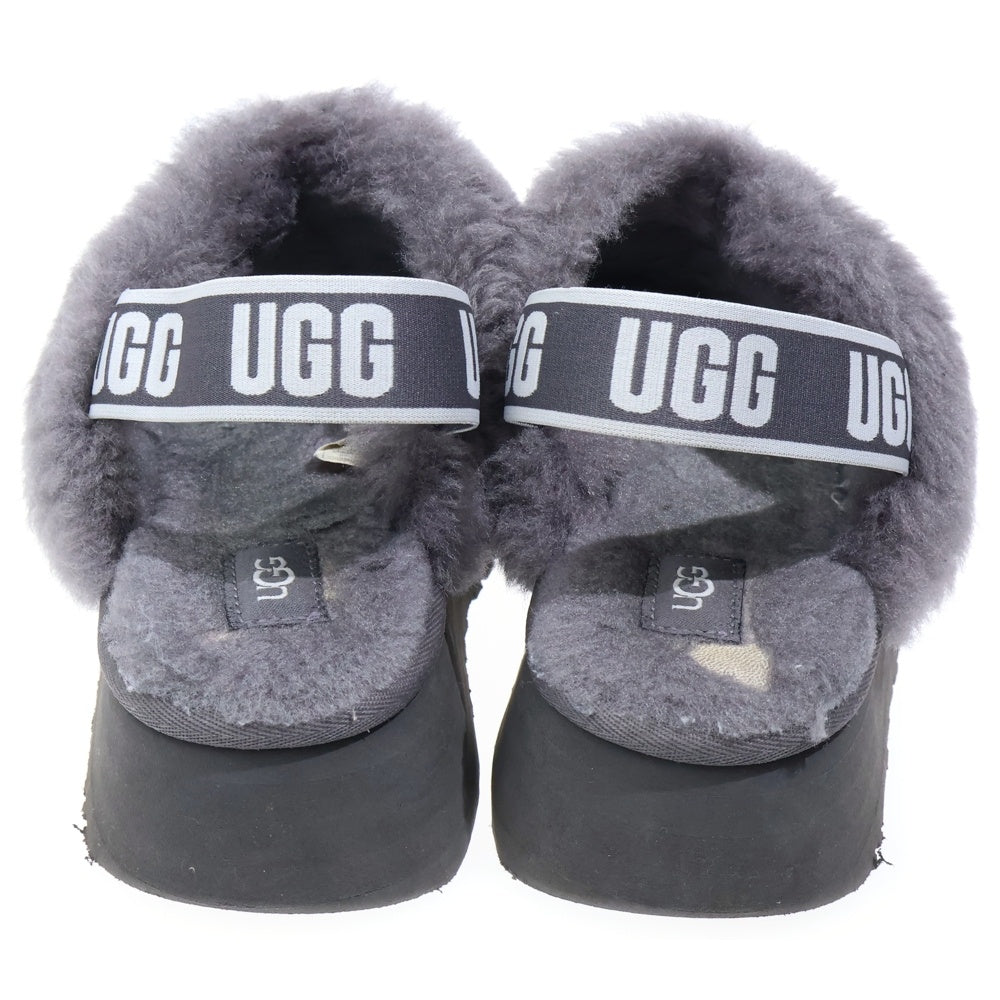 UGG(アグ) スエードレザー ムートン スリングバック 厚底 シューズ グレー レディース