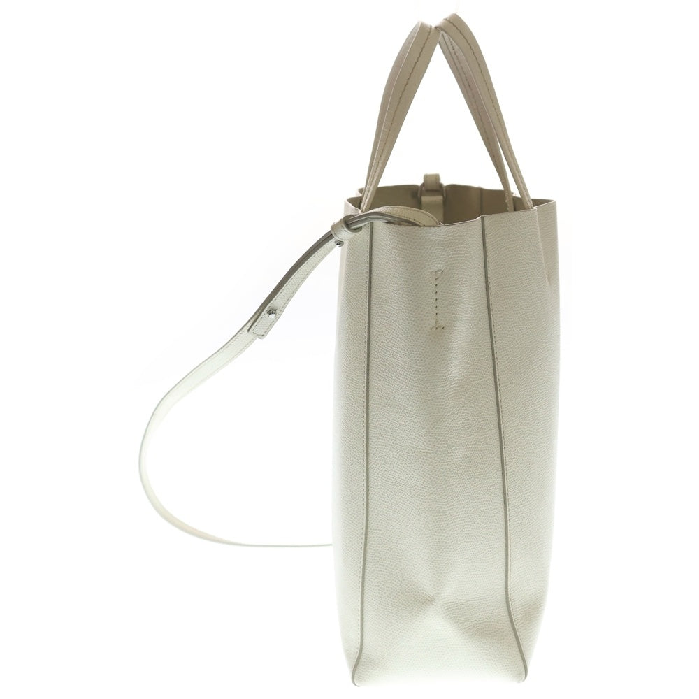 CELINE(セリーヌ) バーティカルカバ スモール ハンドバッグ トートバッグ ホワイト レザー シルバー金具 レディース